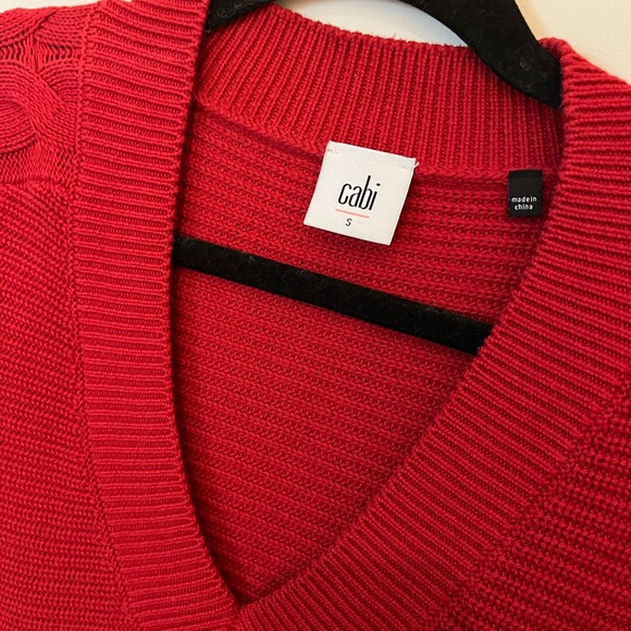 Red Knit Cabi Sweater - Picture 6 of 6